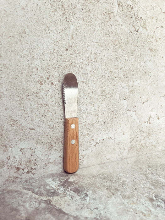 Wooden Handle Cheese Knife