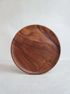 medium round wooden plate acacia wood handmade