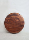 medium round wooden plate acacia wood handmade