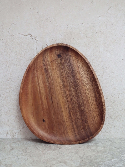 medium wooden serving plate acacia plate