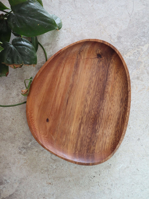 medium wooden serving plate acacia plate