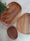 wooden serving plate set sushi plate minimalistic style