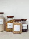 pantry wood & glass jars nz food glass containers