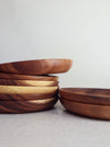 small round wooden plate acacia wood handmade