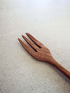 wooden handmade fork teak wood minimalistic style